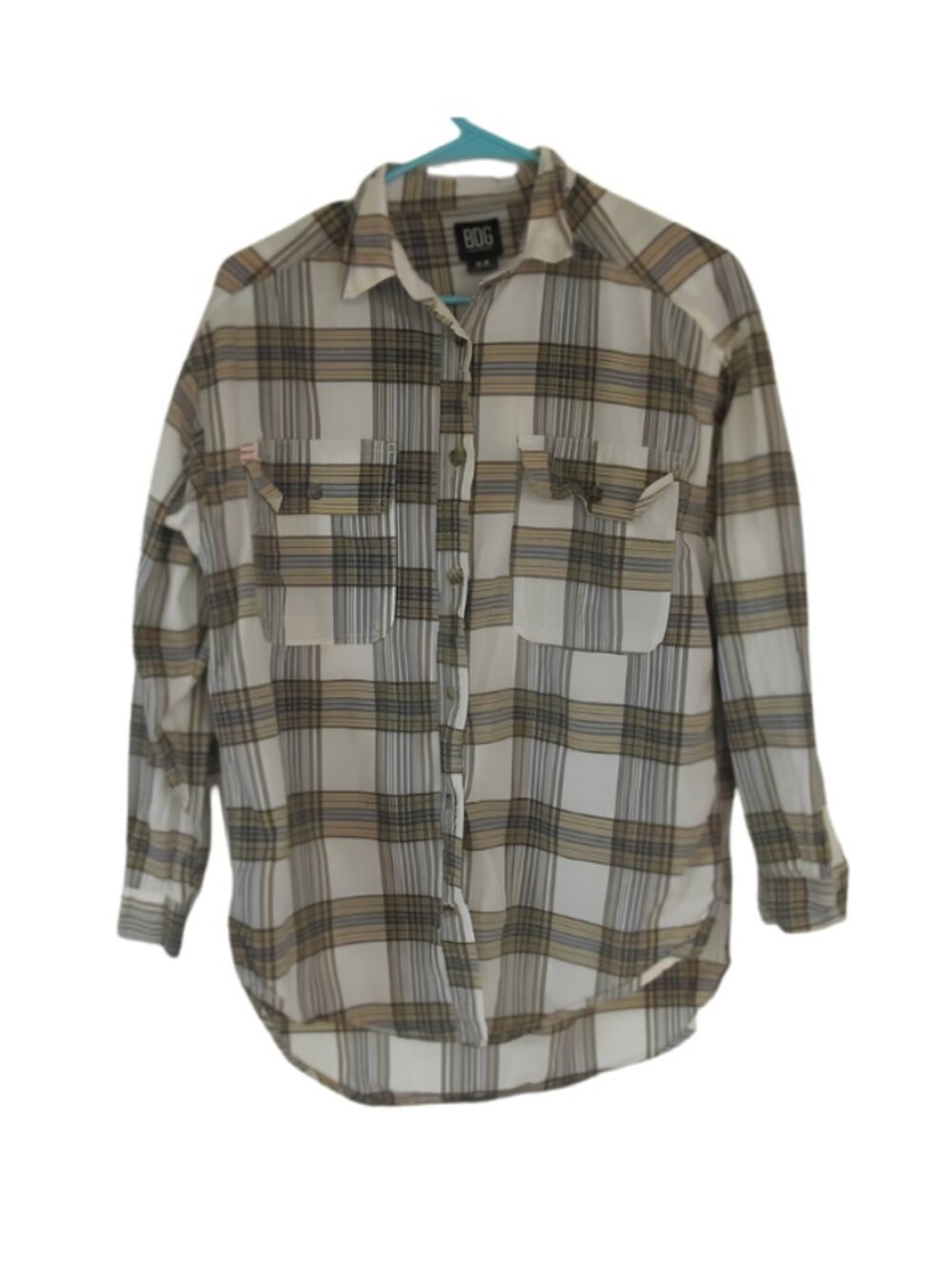 Urban Outfitters BDG Brown / Tan Cross Flannel - Long Sleeve Top